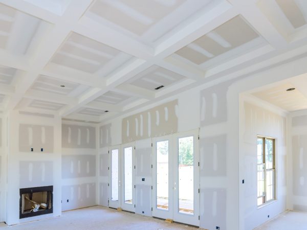 New,Home,Construction,Gypsum,Plaster,Walls,Interior,Finish,Drywall,Ready